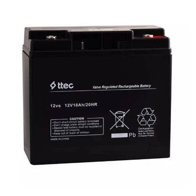 Ttec 12V 18Ah Base Bakımsız Kuru Akü - Elektrikli Bisiklet Aküsü-Üretim Yılı 2024