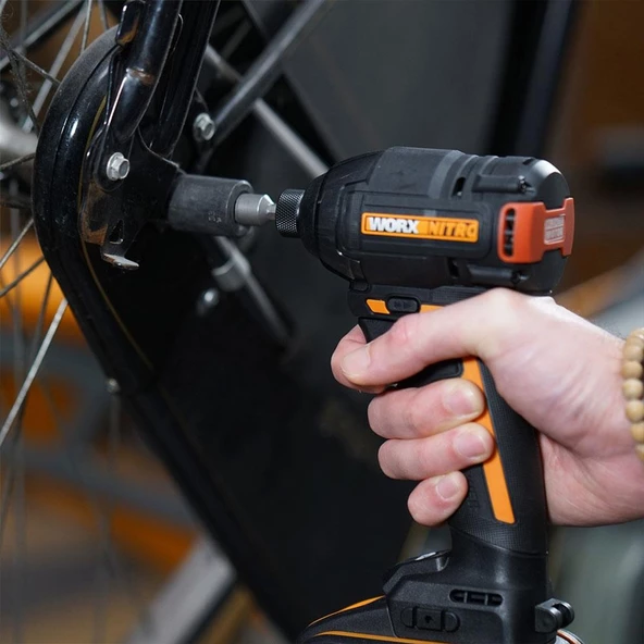 Worx Wx925 20Volt/2.0Ah Li-İon Çift Akülü Kömürsüz Profesyonel Darbeli Matkap+Wx265 Kömürsüz Darbeli Tornavida Kombo Set - 7