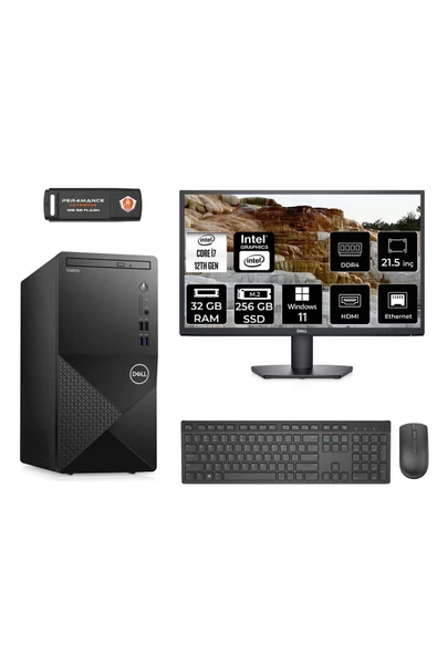 Dell VOSTRO 3910 MN75983910D126 i7 12700 32GB RAM 256GB SSD 21.5" W11P MASAÜSTÜ PC