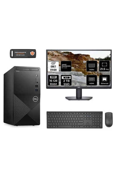 Dell VOSTRO 3910 MN753910D164 i7 12700 16GB RAM 2TB SSD RX550 4GB 21.5" FDOS MASAÜSTÜ PC