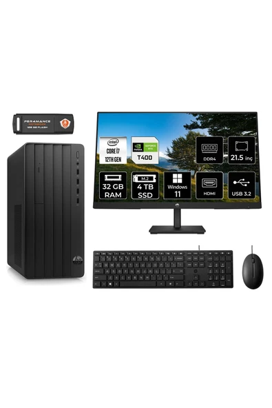 HP PRO TOWER 290 G9 MA3EAD130 i7 12700 32GB RAM 4TB SSD 21.5" W11P MASAÜSTÜ PC