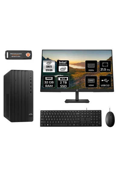 HP PRO TOWER 290 G9 MW9ESD029 i5 13500 32GB RAM 2TB SSD 21.5" FDOS MASAÜSTÜ PC ürün görseli