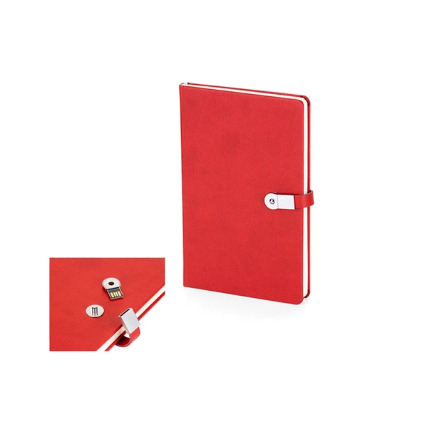 İkisi Bir arada Mıknatıslı Usb Kilitli Defter 16gb usb