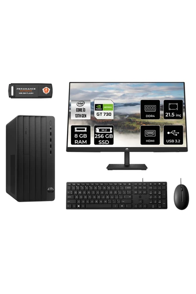 HP PRO TOWER 290 G9 MX0ESD301 i3 13100 8GB RAM 256GB SSD GT730 4GB 21.5" FDOS MASAÜSTÜ PC