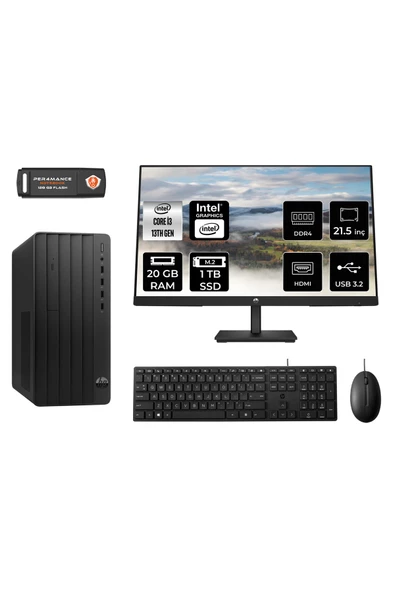HP PRO TOWER 290 G9 MX0ESD018 i3 13100 20GB RAM 1TB SSD 21.5" FDOS MASAÜSTÜ PC