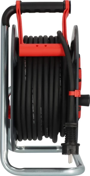 Brennenstuhl Profesyone Serisi 5 Soketli Sigorta Şalterli IP44 Lisanslı 25 Metre Makaralı Kablo (H07RN-F 3G2.5) - 3