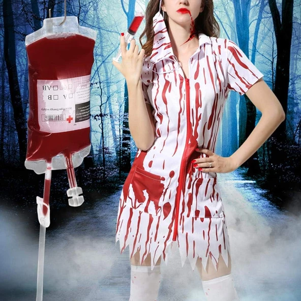 Halloween Yapay Kan Kordonlu serum Seti 250Ml - 3