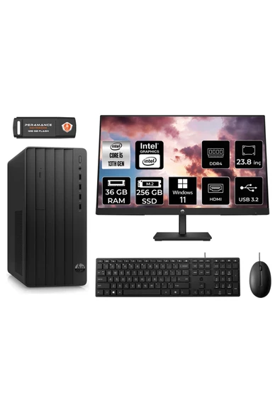 HP PRO TOWER 290 G9 AE8T2W9ESS131 i5 13500 36GB RAM 256GB SSD 23.8" W11P MASAÜSTÜ PC ürün görseli