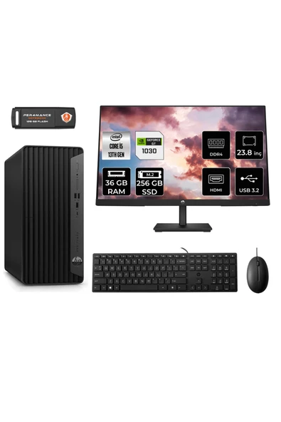 HP TOWER 290 G9 i5 13500 36GB RAM 256GB SSD GT1030/4GB FDOS 8T2W9ES MASAÜSTÜ PC & 23.8'' MONİTÖR