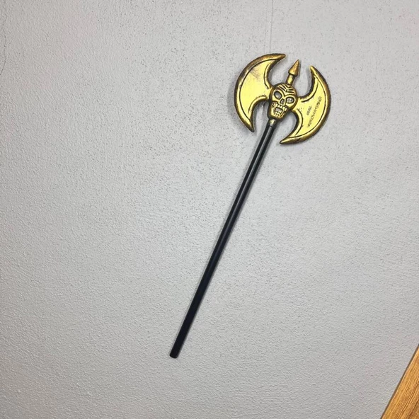 Halloween Çubuklu Çift Yönlü Eskitme Balta 55 cm - 2