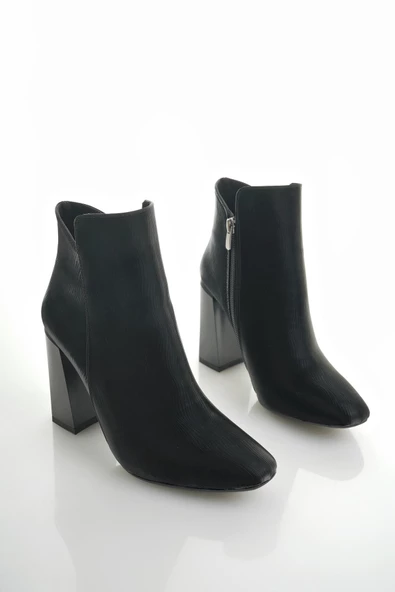 Muggo ELODİE Garantili V Kesim Kalın Topuklu Kadın Bot - 3