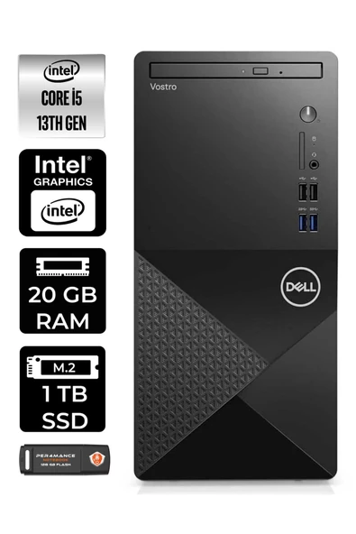 Dell VOSTRO 3020 EN2050VDT3020018 i5 13400 20GB RAM 1TB SSD FDOS MASAÜSTÜ BİLGİSAYAR
