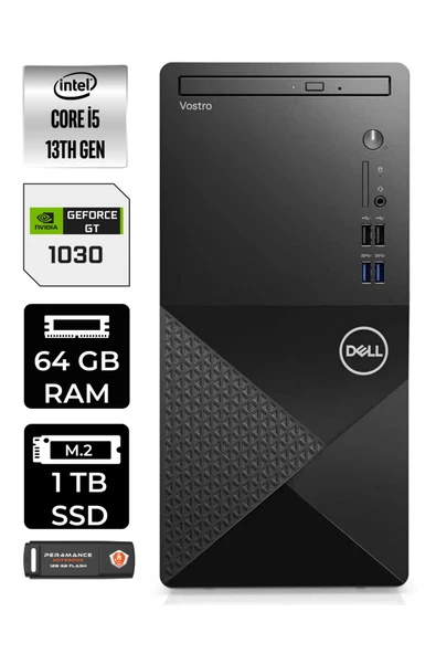 Dell VOSTRO 3020 EN2046VDT3020498 i5 13400 64GB RAM 1TB SSD GT1030 FDOS MASAÜSTÜ BİLGİSAYAR