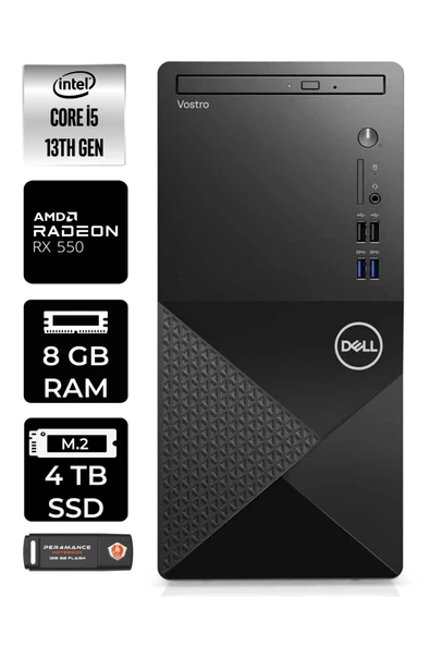 Dell VOSTRO 3020 EN2046VDT3020255 i5 13400 8GB RAM 4TB SSD RX550 W11P MASAÜSTÜ BİLGİSAYAR