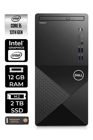 Dell VOSTRO 3020 EN2046VDT3020059 i5 13400 12GB RAM 2TB SSD W11H MASAÜSTÜ BİLGİSAYAR ürün görseli