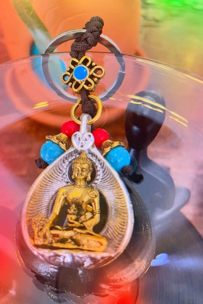 Feng Shui Bereket Şans Mutluluk Buda Budha Mistik Düğüm Feng Sui Anahtarlık - 5