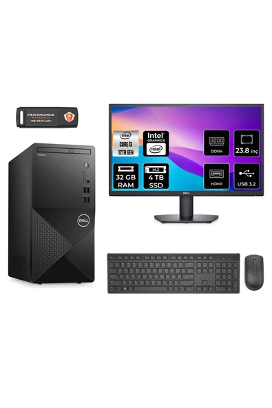 Dell VOSTRO 3910 AEN3910S030 i3 12100 32GB RAM 4TB SSD 23.8" FDOS MASAÜSTÜ BİLGİSAYAR