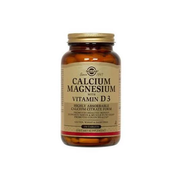 Solgar Calcium Magnesium With Vitamin D3 150 Tablet