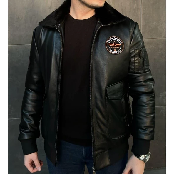 CAT3B ( SIYAH ) DERI PILOT MONTU - 5