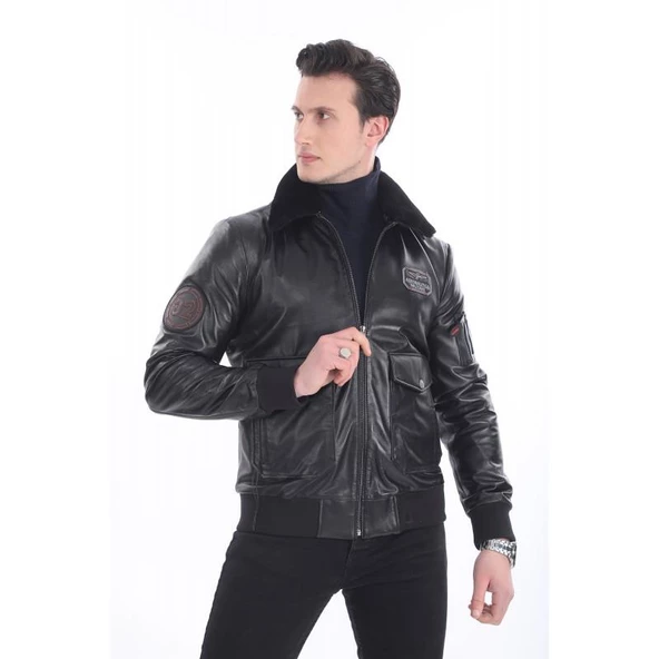 CAT3B ( SIYAH ) DERI PILOT MONTU - 2