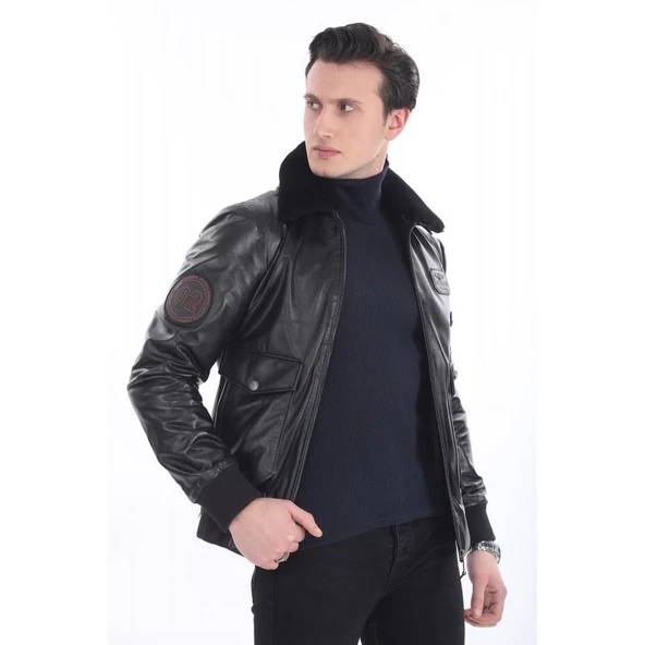 CAT3B ( SIYAH ) DERI PILOT MONTU