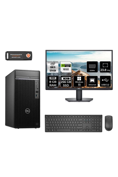 Dell OPTILEX 7010 AEO7010S651 i5 13500 8GB RAM 256GB SSD GTX1650 4GB 23.8" W11H MASAÜSTÜ BİLGİSAYAR