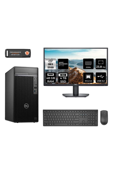 Dell OPTILEX 7010 AEO7010S195 i5 13500 48GB RAM 4TB SSD RX550 4GB 23.8" FDOS MASAÜSTÜ BİLGİSAYAR ürün görseli