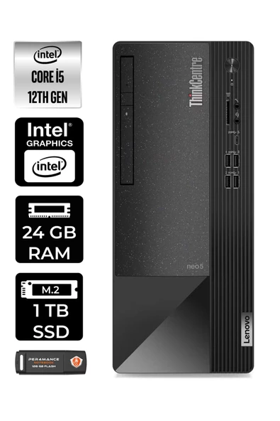 LENOVO Neo 50T 11SE00BJTXE073 i5 12400 24GB RAM 1TB SSD W11H MASAÜSTÜ BİLGİSAYAR ürün görseli