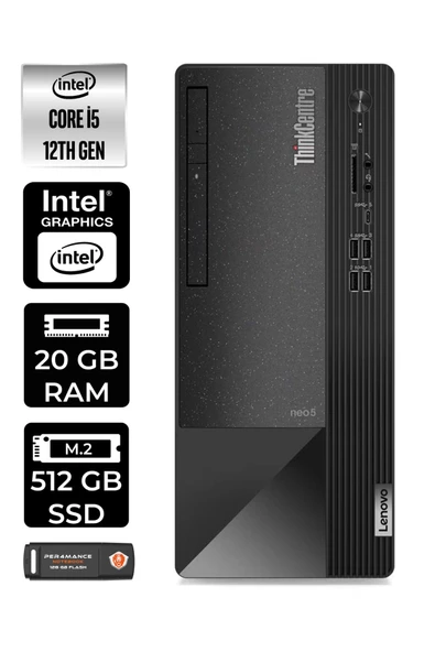 LENOVO Neo 50T 11SE00BJTXE017 i5 12400 20GB RAM 512GB SSD FDOS MASAÜSTÜ BİLGİSAYAR