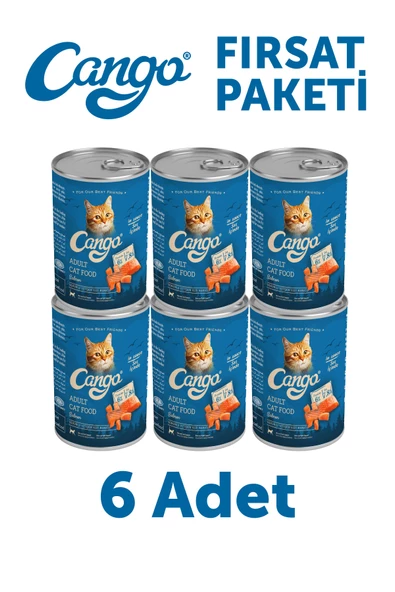 Cango Yetişkin Yaş Kedi Maması Somonlu 415Gr 6Lı - 2