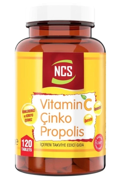 NCS Vitamin C Çinko Propolis 120 Tablet Vitamin D Quercetin Resveratrol