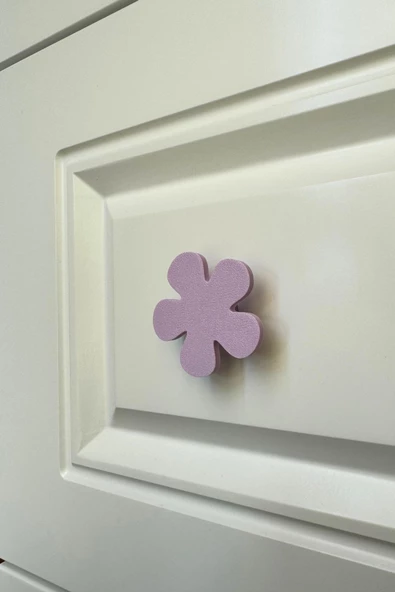 Pomerol Mor Yonca Dolap Kulpu - Çocuk Odası, Mutfak ve Banyo İçin Modern, Şık ve Dayanıklı Mobilya Kulp, YD