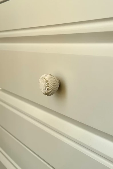 Pomerol Beyaz İnci Şık Dolap Kulpu – Zarif ve Modern Tasarım Mobilya Kulpu - 4