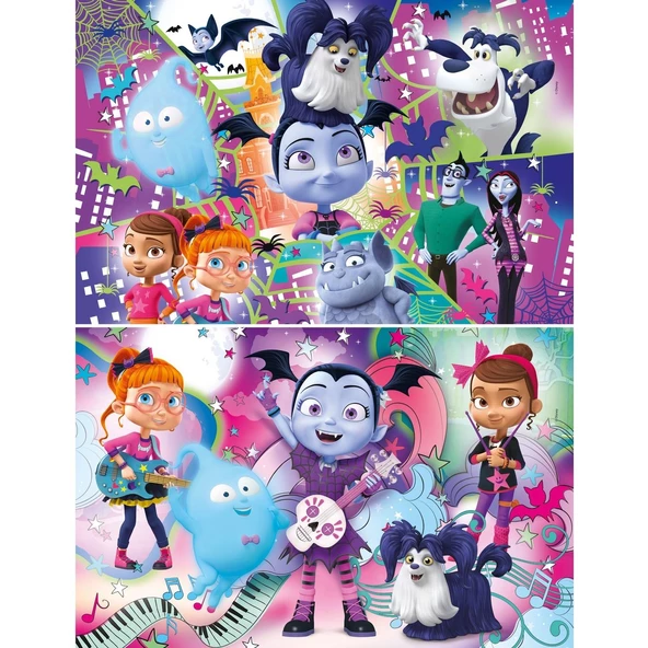 Clementoni 4 in 1 Puzzle Disney Junior Vampirina 4 ü 1 Arada Yapboz 2 Adet 20 Parçalı 2 Adet 40 Parçalı Yapboz Seti - 2