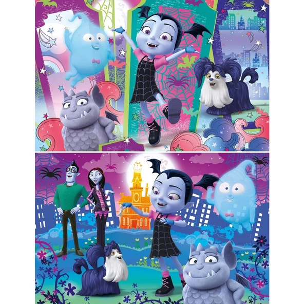 Clementoni 4 in 1 Puzzle Disney Junior Vampirina 4 ü 1 Arada Yapboz 2 Adet 20 Parçalı 2 Adet 40 Parçalı Yapboz Seti - 3