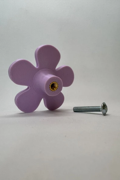 Pomerol Mor Yonca Dolap Kulpu - Çocuk Odası, Mutfak ve Banyo İçin Modern, Şık ve Dayanıklı Mobilya Kulp, YD - 5