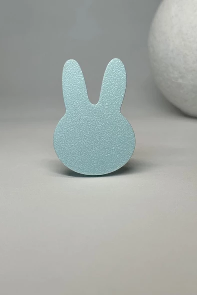 Pomerol Mavi Tavşan Dolap Kulpu - Çocuk Odası, Mutfak ve Banyo İçin Eğlenceli ve Dayanıklı Mobilya Kulp, DZ - 3