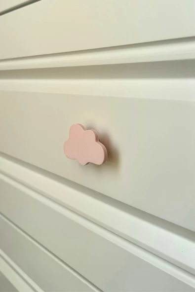 Pomerol Pembe Bulut Dolap Kulpu -Çocuk Odası, Mutfak ve Banyo İçin Modern, Şık ve Dayanıklı Mobilya Kulp, DB - 2