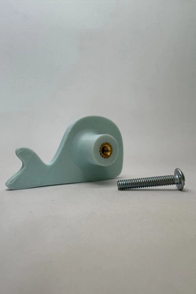 Pomerol Mavi Balina Dolap Kulpu -Çocuk Odası, Mutfak ve Banyo İçin Modern, Şık ve Dayanıklı Mobilya Kulp, DH - 5