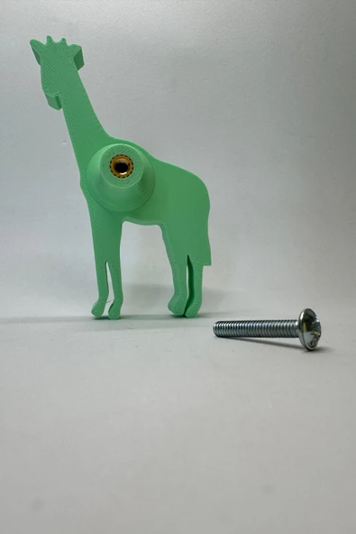 Pomerol Yeşil Zürafa Dolap Kulpu - Çocuk Odası, Mutfak ve Banyo İçin Modern, Şık ve Dayanıklı Mobilya Kulp - 5