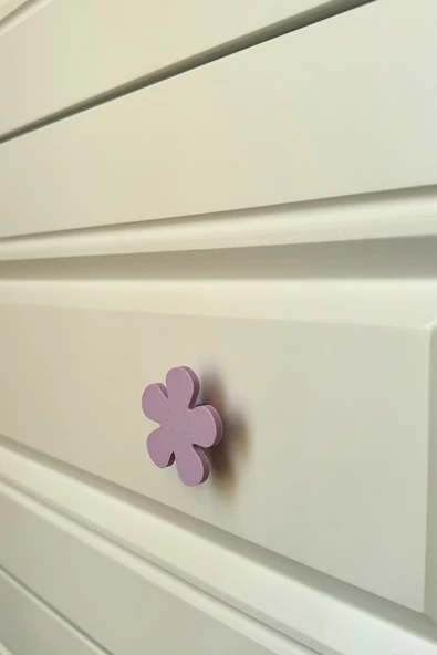 Pomerol Mor Yonca Dolap Kulpu - Çocuk Odası, Mutfak ve Banyo İçin Modern, Şık ve Dayanıklı Mobilya Kulp, YD - 2