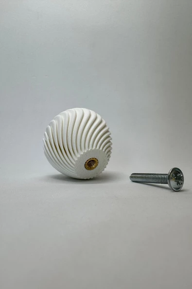 Pomerol Beyaz İnci Minimalist Kulpu – Zarif ve Modern Tasarım Mobilya Kulpu