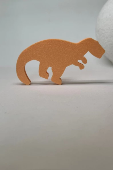 Pomerol Turuncu Dino 1 Dolap Kulpu - Çocuk Odası, Mutfak ve Banyo İçin Modern ve Sevimli Mobilya Kulp - 3