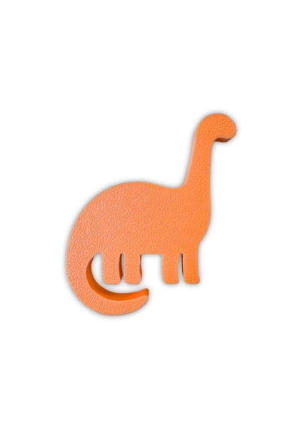 Pomerol Turuncu Dino 4 Dolap Kulpu - Çocuk Odası, Mutfak ve Banyo İçin Modern ve Sevimli Mobilya Kulp - 4