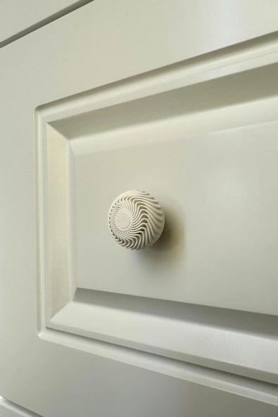 Pomerol Beyaz İnci Şık Dolap Kulpu – Zarif ve Modern Tasarım Mobilya Kulpu - 3