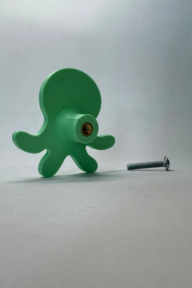 Pomerol Yeşil Ahtapot Dolap Kulpu-Çocuk Odası, Mutfak ve Banyo İçin Modern, Şık ve Dayanıklı Mobilya Kulp,DH - 5