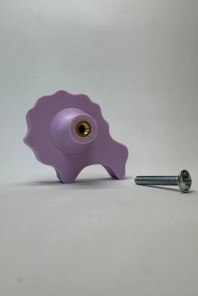 Pomerol Mor Aslan Dolap Kulpu - Çocuk Odası, Mutfak ve Banyo İçin Sevimli ve Dayanıklı Mobilya Kulp, KulpD - Resim 5