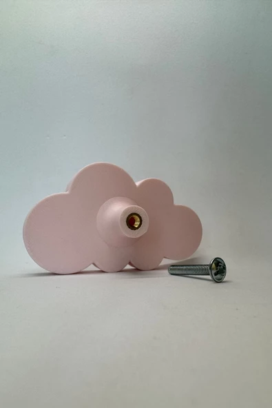 Pomerol Pembe Bulut Dolap Kulpu - Çocuk Odası, Mutfak ve Banyo İçin Şirin ve Dayanıklı Mobilya Kulp - 5