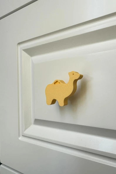 Pomerol Sarı Deve Dolap Kulpu - Çocuk Odası, Mutfak ve Banyo İçin Eğlenceli ve Dayanıklı Mobilya Kulp,KulpD