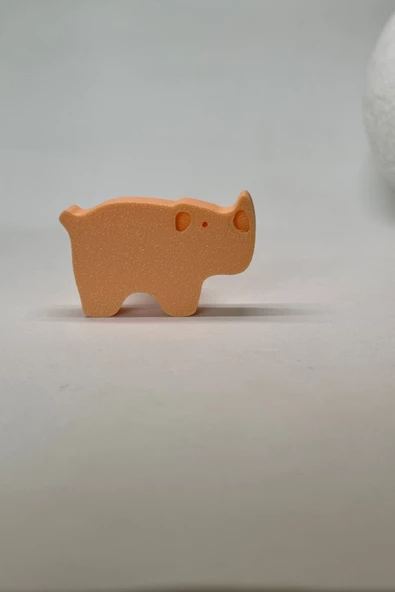 Pomerol Turuncu Gergedan Dolap Kulpu - Çocuk Odası, Mutfak ve Banyo İçin Renkli ve Dayanıklı Mobilya Kulp D - 3